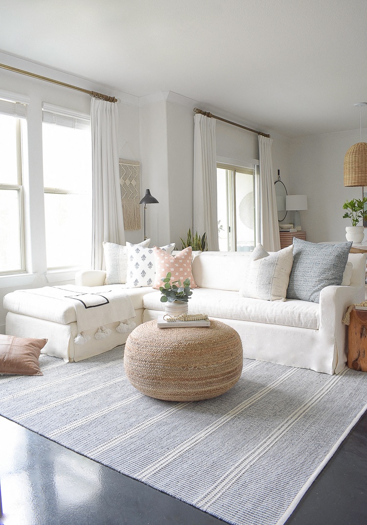 Light & Airy Spring Living Room Tour | ZDesign At Home