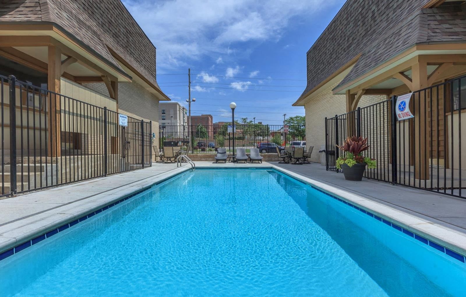 Pool in between 2 buildings 1 at Malvern Hill, Kansas City, KS, 66103