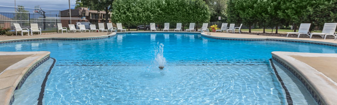 Swimming Pool With Relaxing Sundecks at Louisburg Square Apartments & Townhomes, Overland Park, KS, 66212